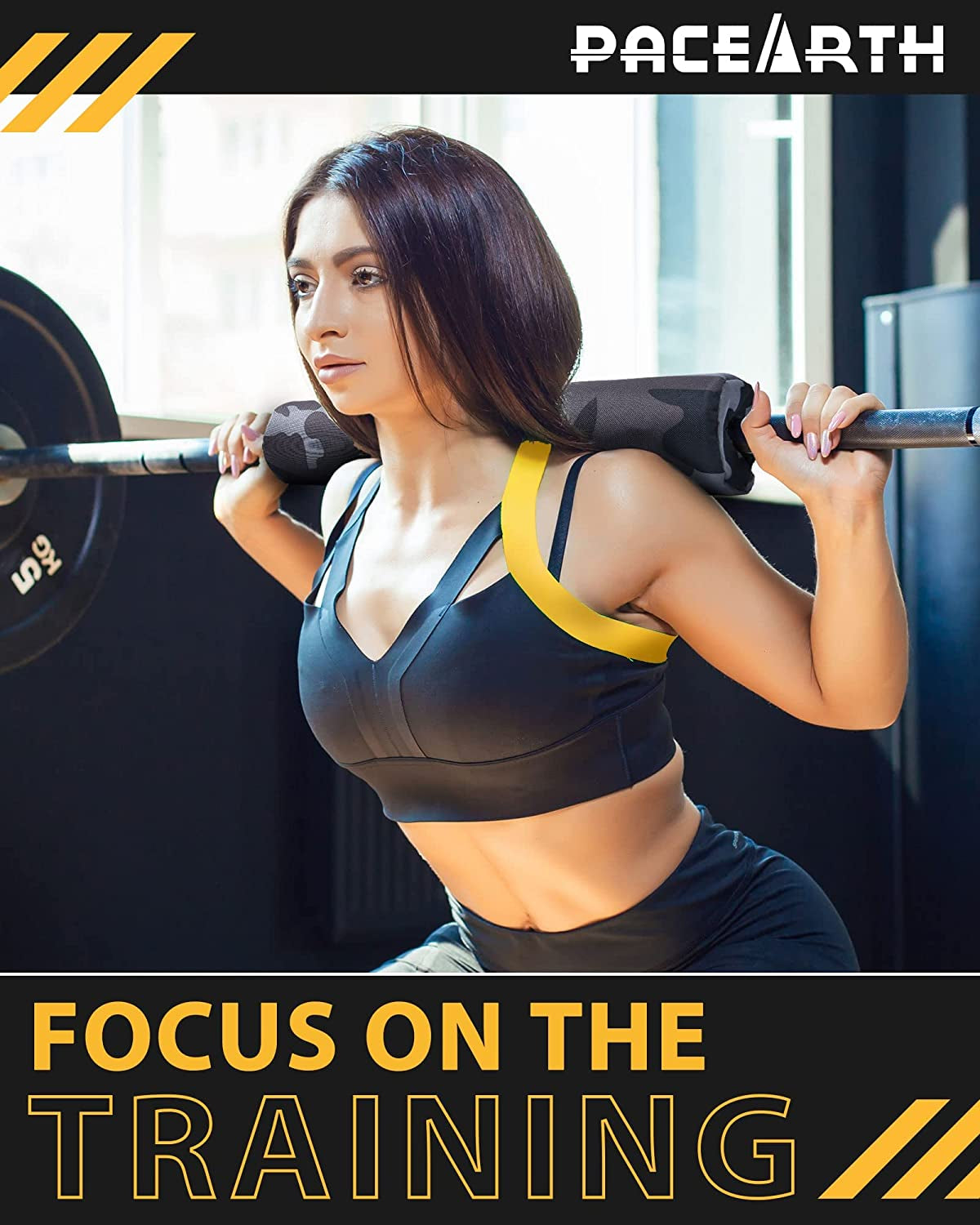 Barbell Pad for Hip Thrust, Standard Barbell Protective Foam, Squat Bar Pad with Closure, Neck & Shoulder Padding Hip Thrust Pad, Fits All Standard and Olympic Bars