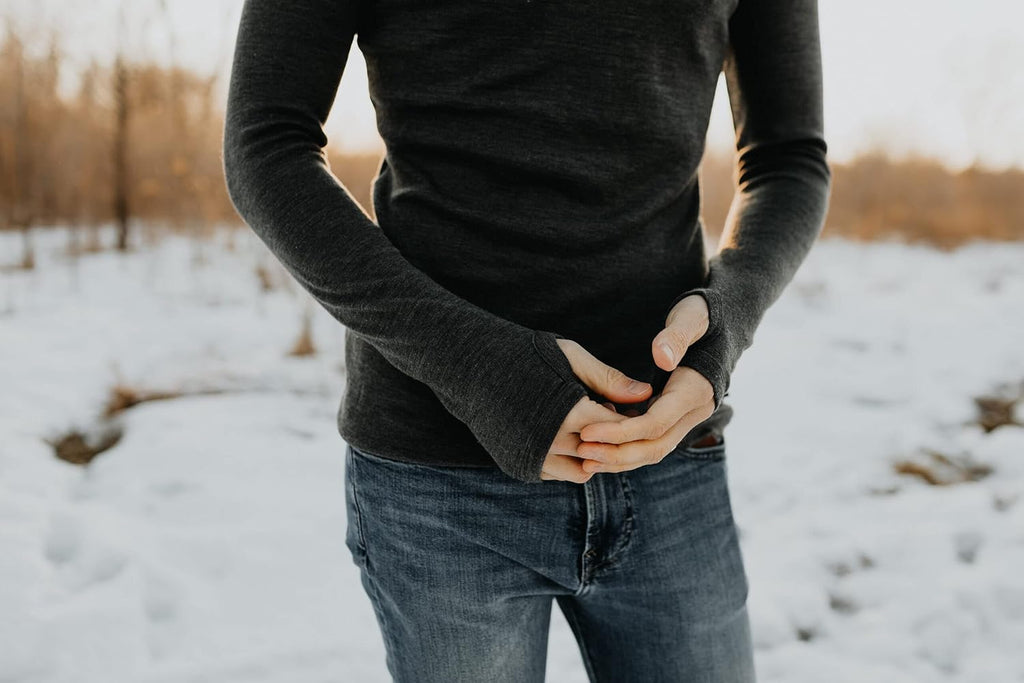 New Zealand 100% Merino Longsleeve Baselayer with Thumbloops - Select Color and Size